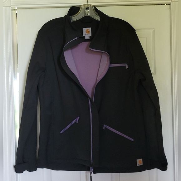 CARHARRT SOFTSHELL JACKET ZIP UP RAIN DEFENDER BLACK PLUS 16 18 XL - Picture 4 of 12